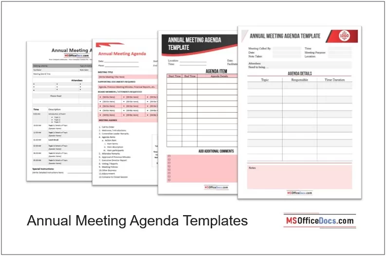 Annual Meeting Agenda Templates Feature Image