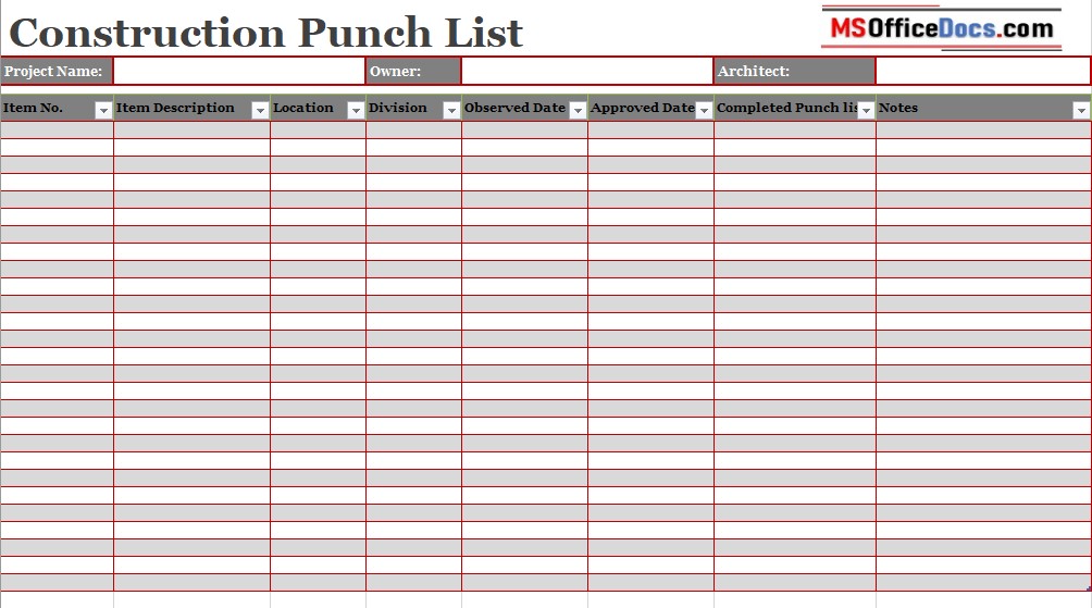 Construction-Punch-List-Template 1..