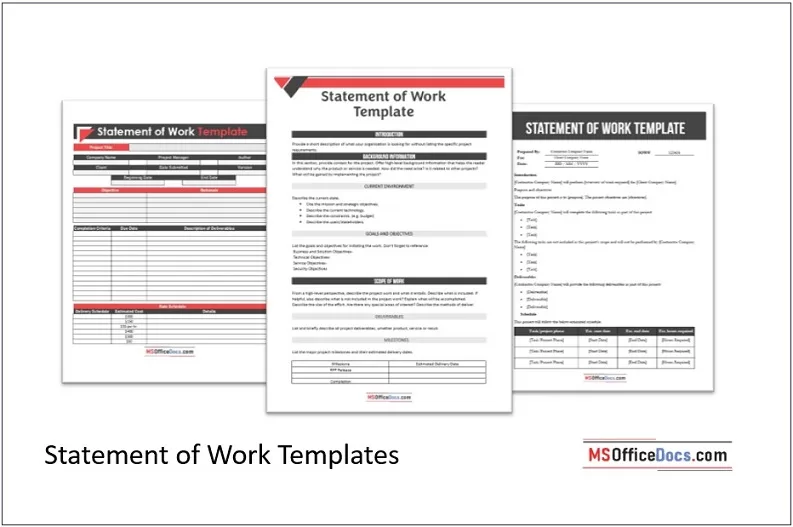 Statement of Work Templates Cover Image