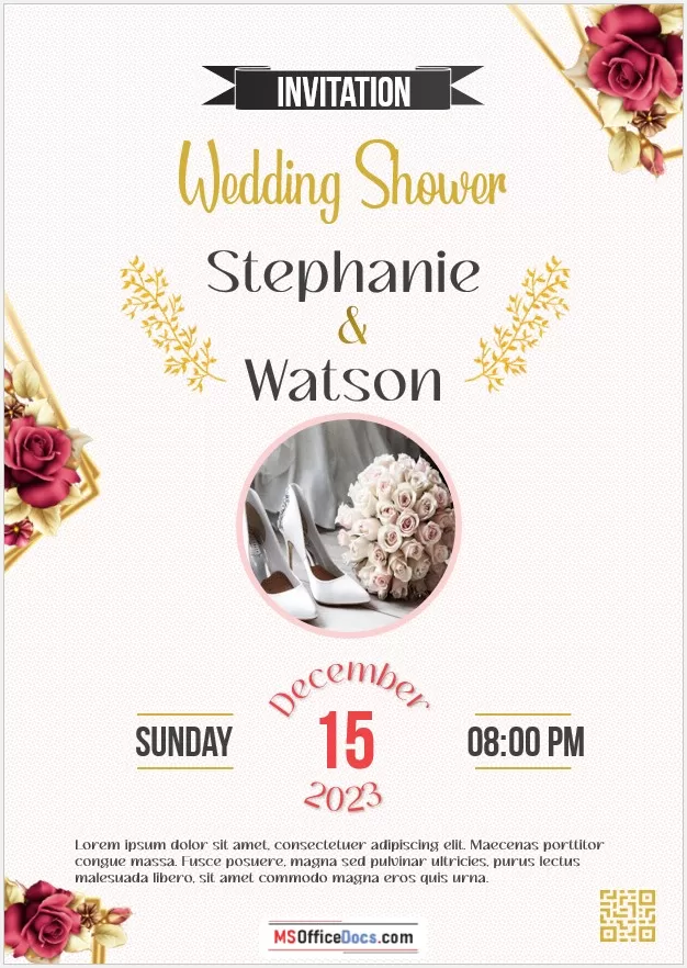 Creative wedding shower invitation card