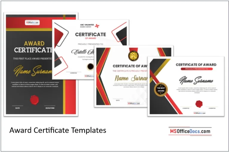 Award Certificate Templates