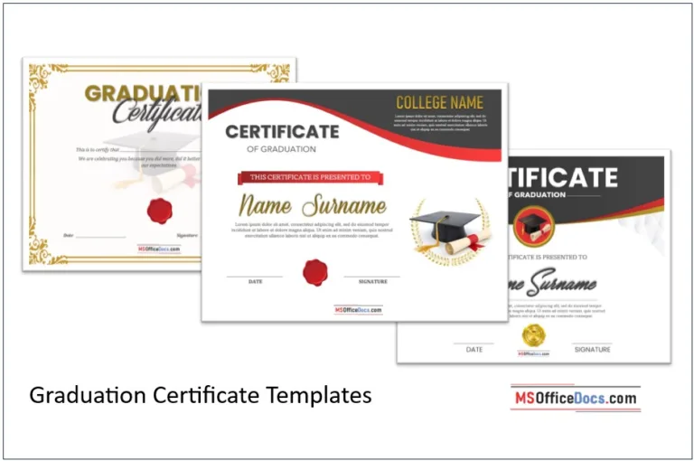 Graduation Certificate Templates