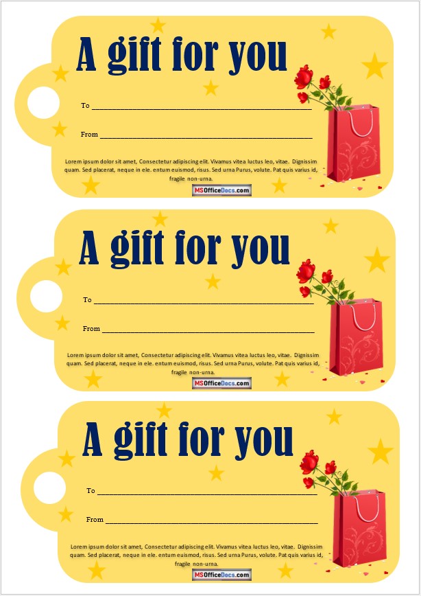 Gift Tag Design for Loved One