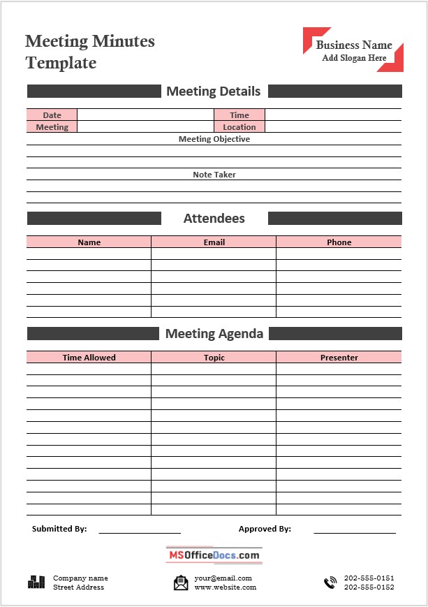 Meeting Minutes Template 08
