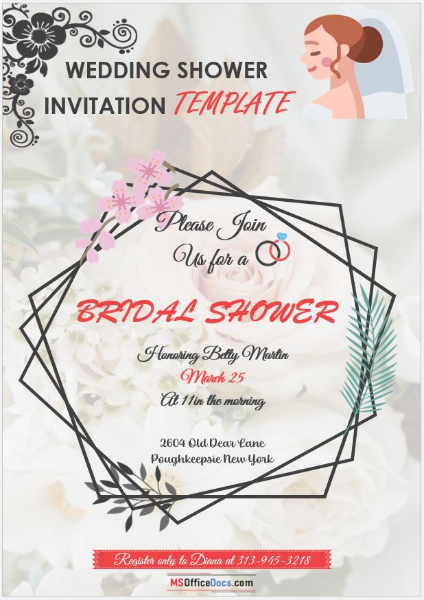 Wedding Shower Invitation Template