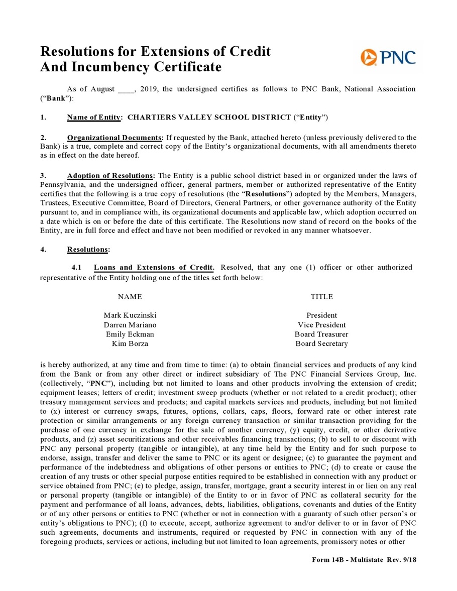 Certificate of Incumbency Template 09