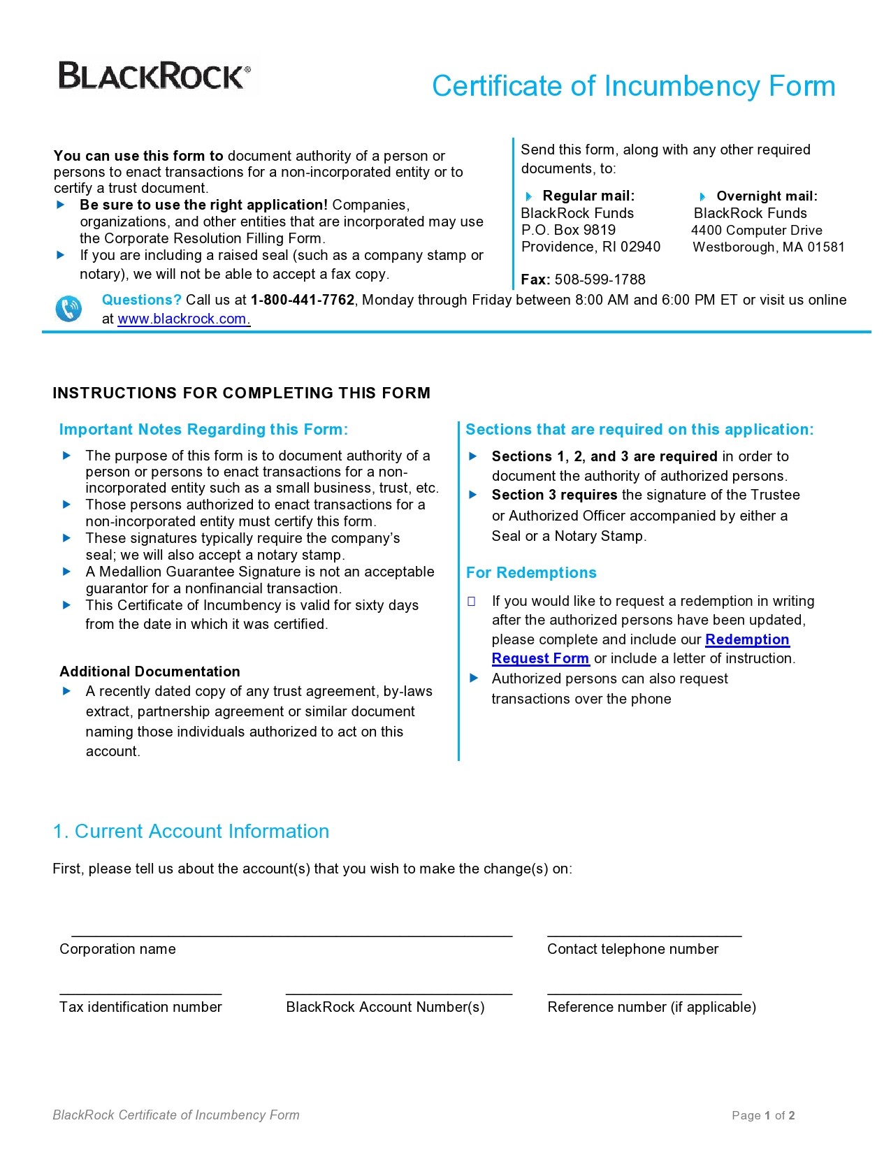 Certificate of Incumbency Template 15