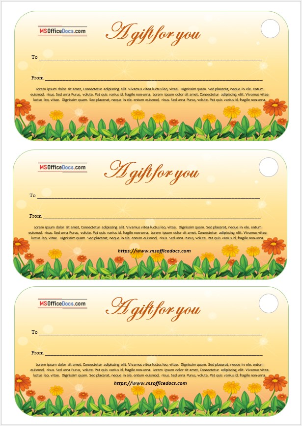 Gift Tag Design for Summer Events
